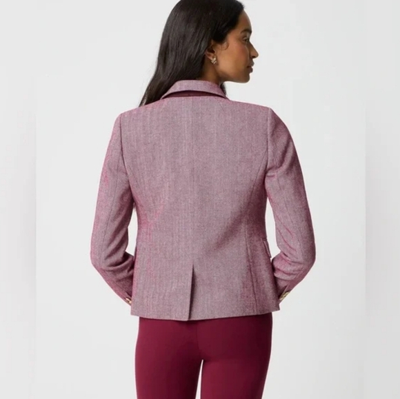 NWT J.Crew Herringbone Wool Blend Schoolboy Blazer Burgundy Sz 10 *Sold Out* - Picture 4 of 13